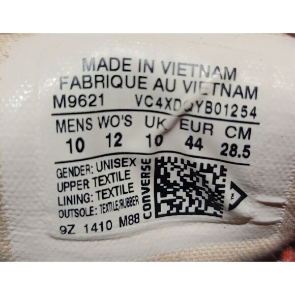 Red Converse All Star High Tops Sneakers Men's Size 10 Shoes - Picture 8 of 8